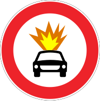 Patlayıcı ve Parlayıcı Madde Taşıyan Taşıt Giremez